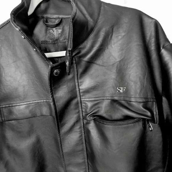 SF Superlative Fashion Italian men's leather jacket - Size large Primo leather - Picture 4 of 11